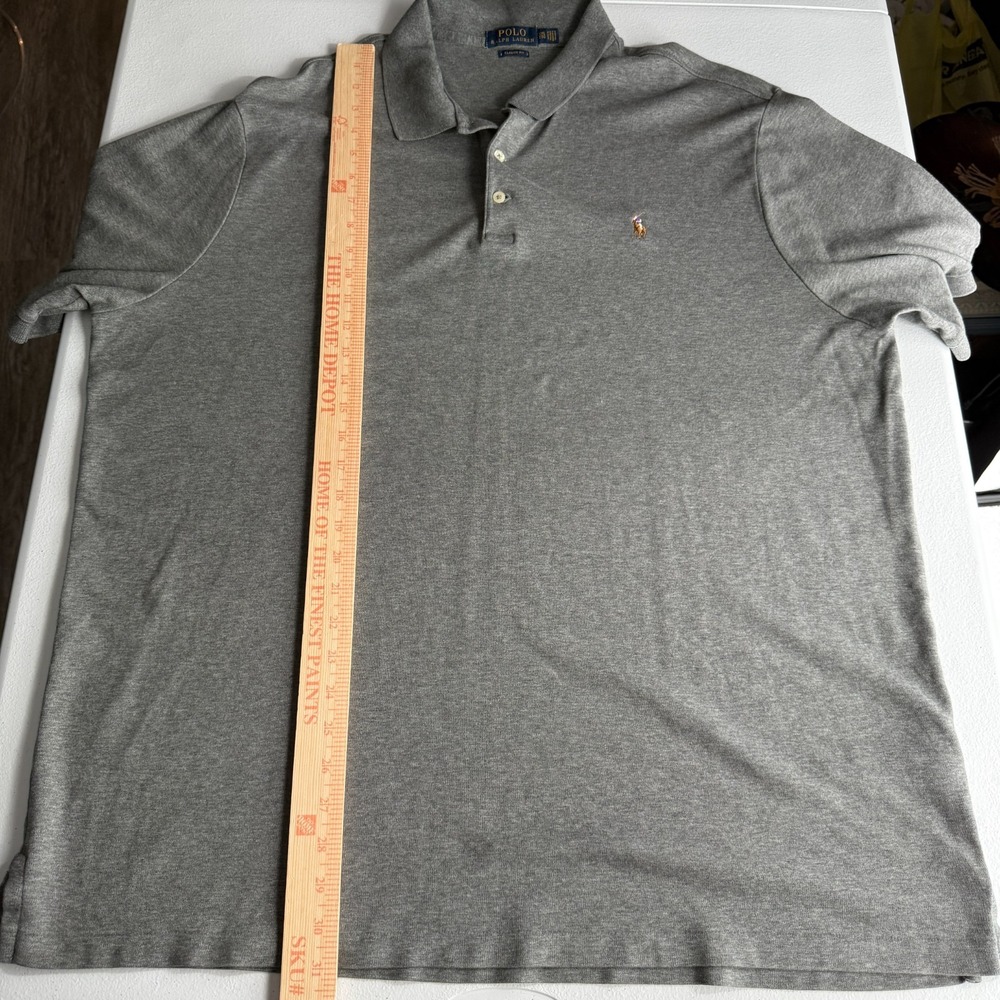 Polo Ralph Lauren Shirt Mens 3XL Heathered Gray‎ Short Sleeve Classic Fit Preppy - Picture 9 of 15